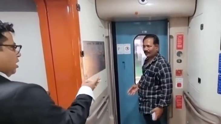 Andhra man boards Vande Bharat train for selfie