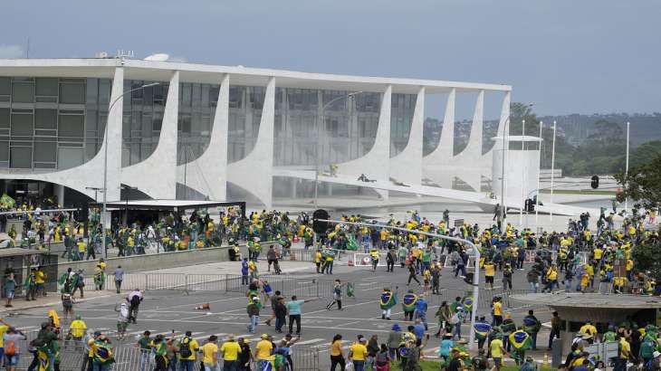 Protesters, supporters of Brazil's former President Jair
