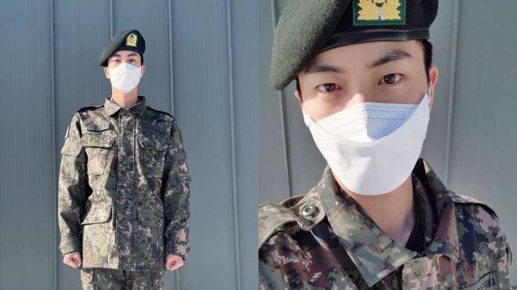 BTS Jin aka Kim Seokjin shared photos of the military closing ceremony