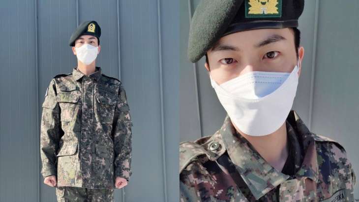 BTS Jin aka Kim Seokjin shares photos from military completion ceremony | Check VIRAL VIDEO