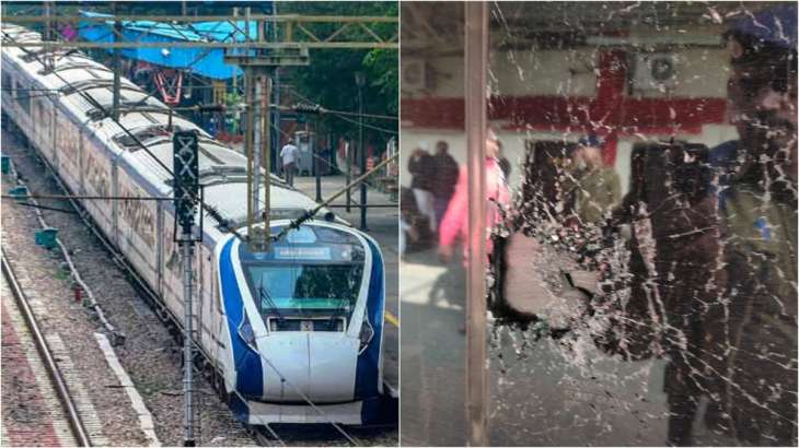 पश्चिम बंगाल में लगातार दूसरी बार वंदे भारत ट्रेन पर पथराव- Stones pelted on Vande Bharat train for the second consecutive time in West Bengal