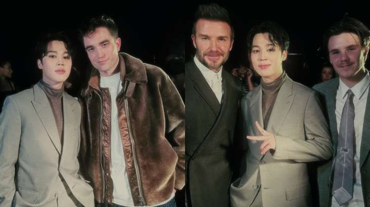 Viral photos of Jimin with Robert Pattinson & David Beckham