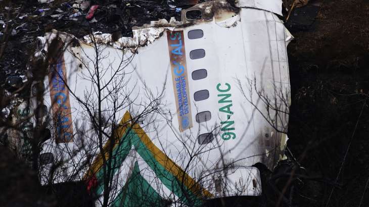 A picture of the plane that crashed in Pokhara, Nepal.
