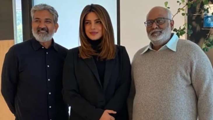 Priyanka Chopra meets SS Rajamouli, MM Keeravani of RRR