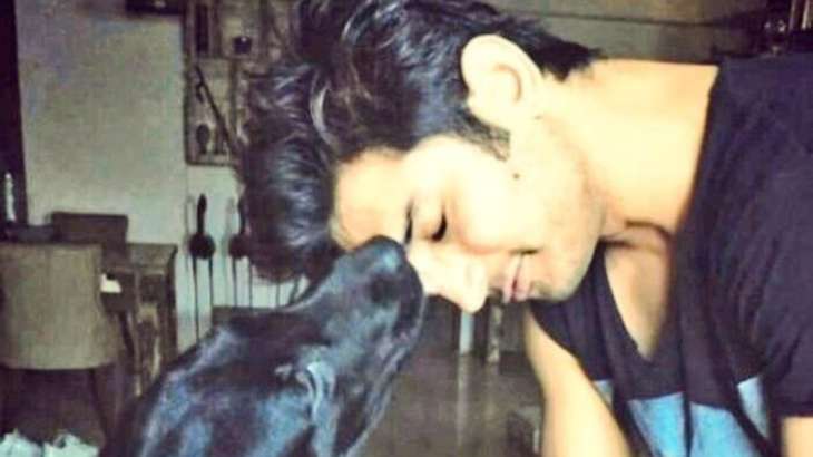 Sushant Singh Rajput with his dog Fudge