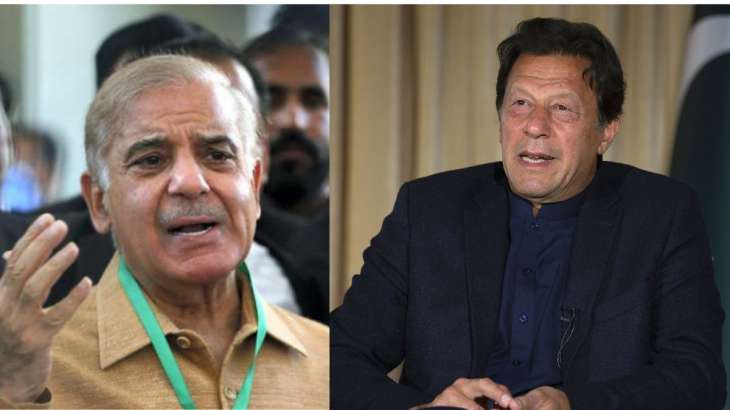 पाकिस्तान के पीएम शहबाज शरीफ (बाएं) और इमरान खान (दाएं)