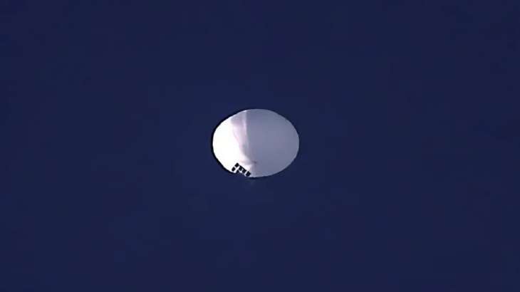 A high-altitude balloon floats over Billings, Mont., on