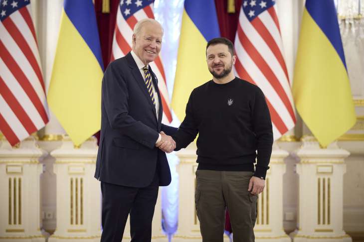US President Joe Biden with his Ukrainian counterpart