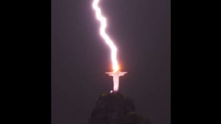 Brazil's Christ the Redeemer statue struck by lightning