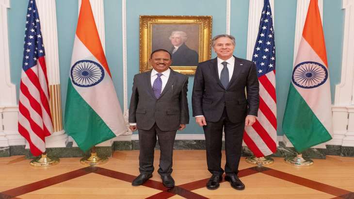 US Secretary of State Antony Blinken meets Ajit Doval