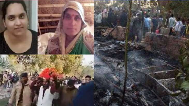 Kanpur Dehat burnt alive case: Family cremates bodies of mother-daughter amid outrage | Kanpur News – India TV