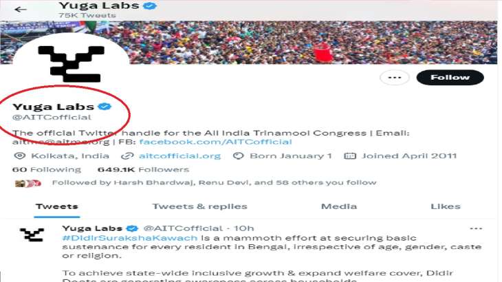 TMC's Twitter handle reportedly hacked