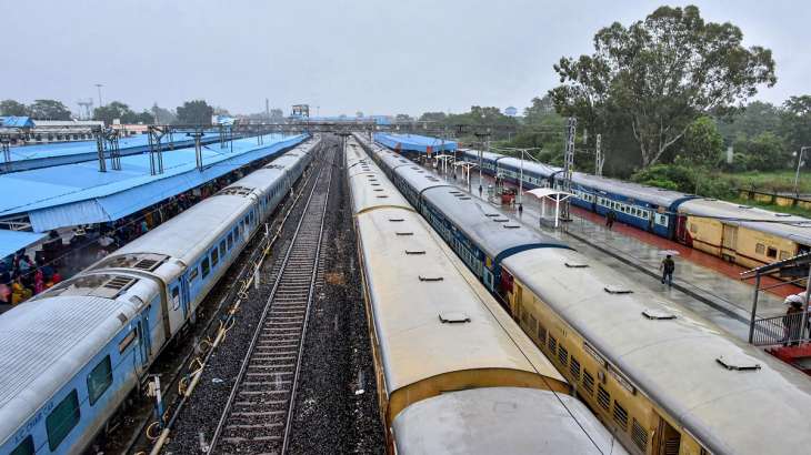 Trains parked at the railway station (Representational image)