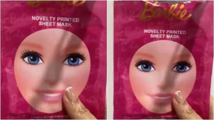 Woman puts Barbie sheet mask on face, results are horrifying. Watch viral  video | Trending News – India TV