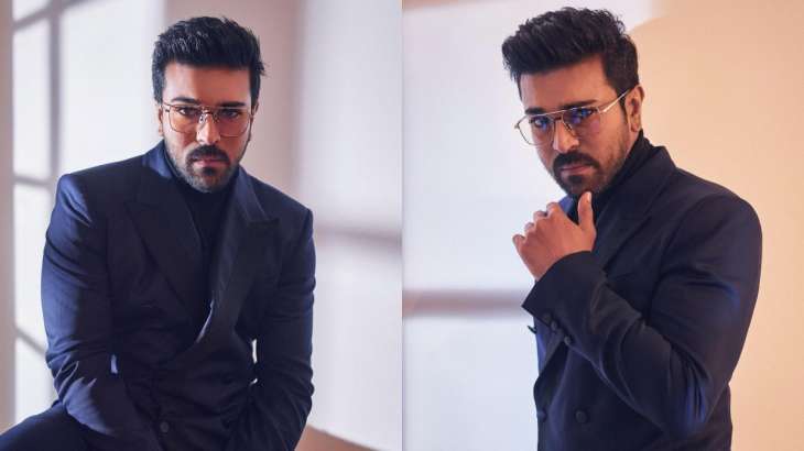 Ram Charan proudly displays numerous trophies 