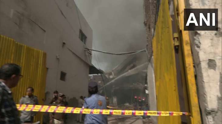 Despite being a four-storey building, there has been no loss of life so far.