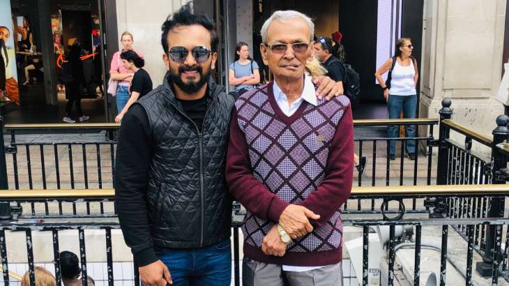 Kedar Jadhav with his father