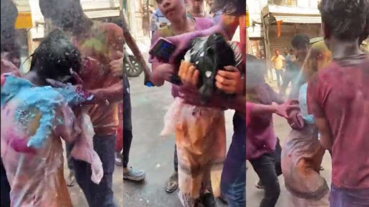 Shame Japanese Girl Harassed Egged Groped By Group Of Men During Holi Celebration Latest 