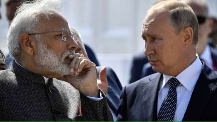 Prime Minister Narendra Modi with Russia President Vladimir