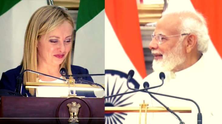 Italian PM Giorgia Meloni meets his Indian counterpart