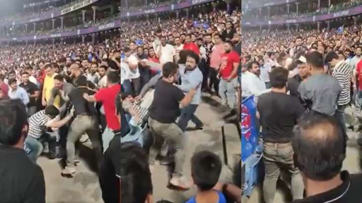 Brawl breaks out in an IPL match