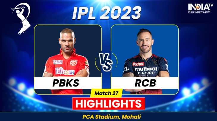 PBKS Vs RCB IPL 2023 Highlights: Bangalore Defeat Punjab By 24 Runs ...