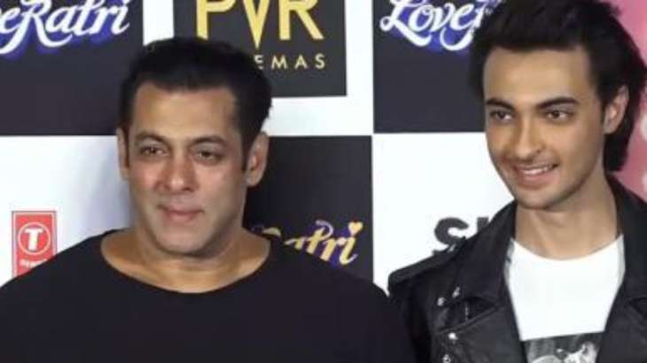 Salman Khan and Aayush Sharma clicked at an event.