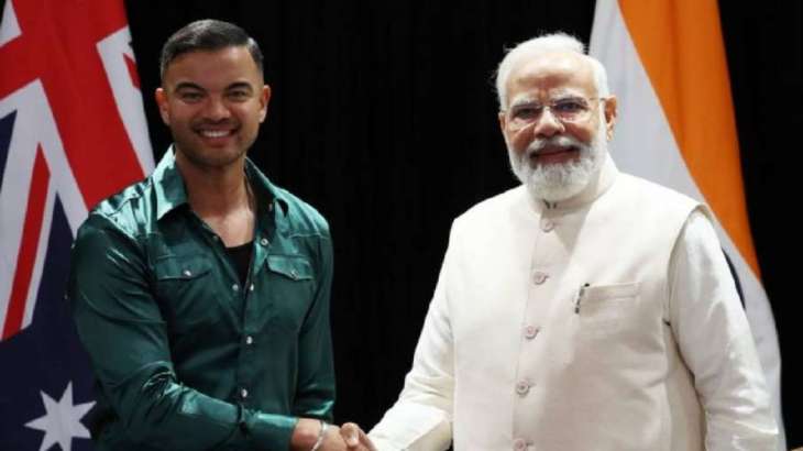 PM Narendra Modi meets Australian singer Guy Sebastian