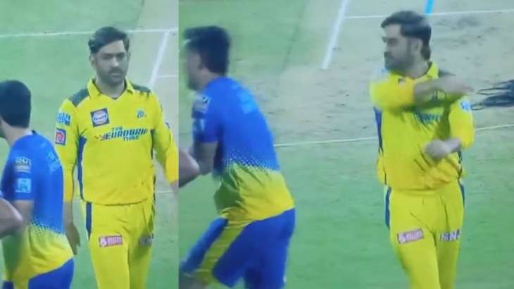 MS Dhoni teases Deepak Chahar, swings his hand inches away from his ...