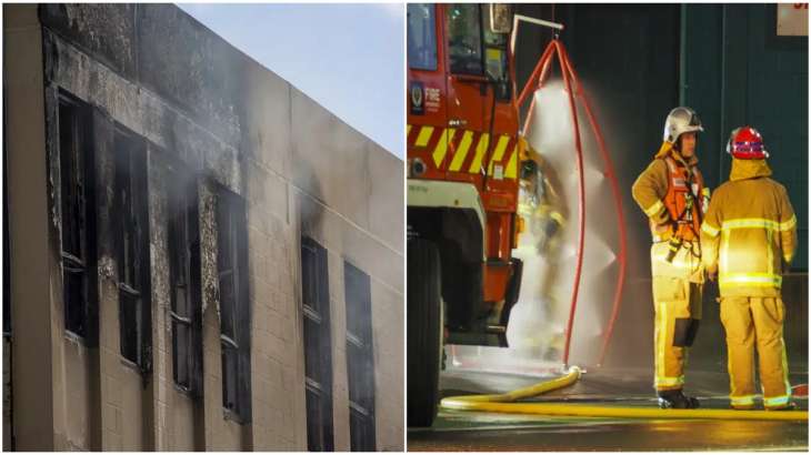 Massive fire breaks out at a four-story hostel in New