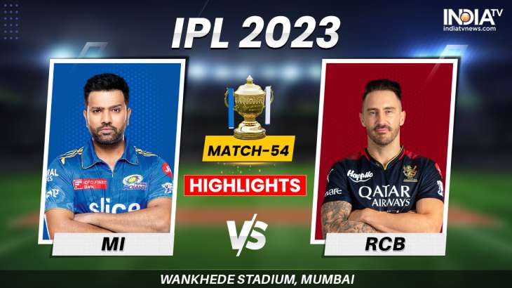 MI vs RCB IPL 2023 Highlights: Mumbai Indians defeat Royal Challengers ...