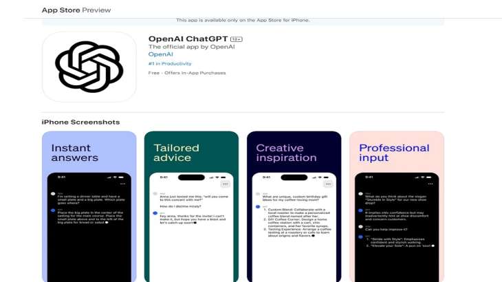 ChatGPT app,  iPhone users