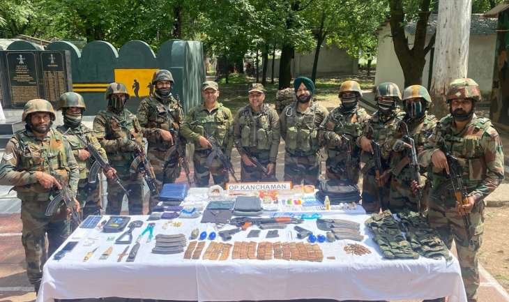 Jammu and Kashmir: Huge cache of war-like material recovered near the Line of Control 