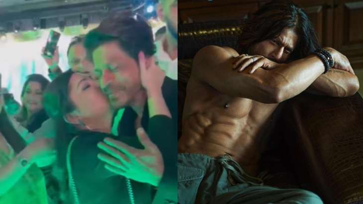 Shah Rukh Khan Gets Unexpected Kiss From Excited Lady In Dubai Fans Say ‘she Won Life 