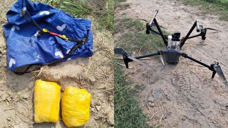 Punjab: BSF Recovers Pak Drone, Two Packets Of Suspected Narcotics In ...