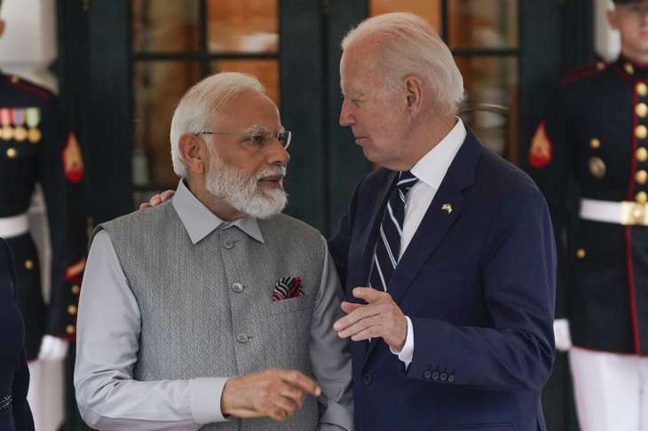 Prime Minister Narendra Modi (L) and US President Joe Biden