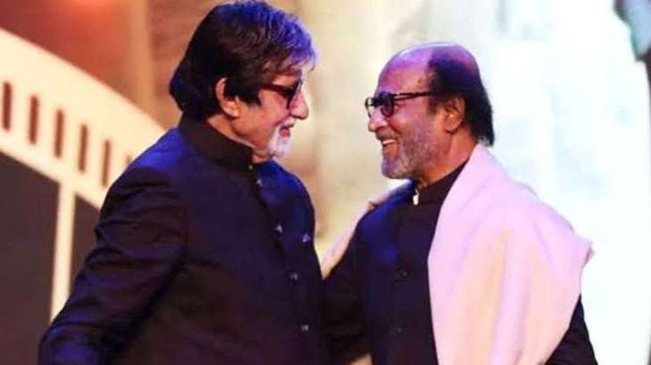 Amitabh Bachchan and Rajinikanth clicked at an event