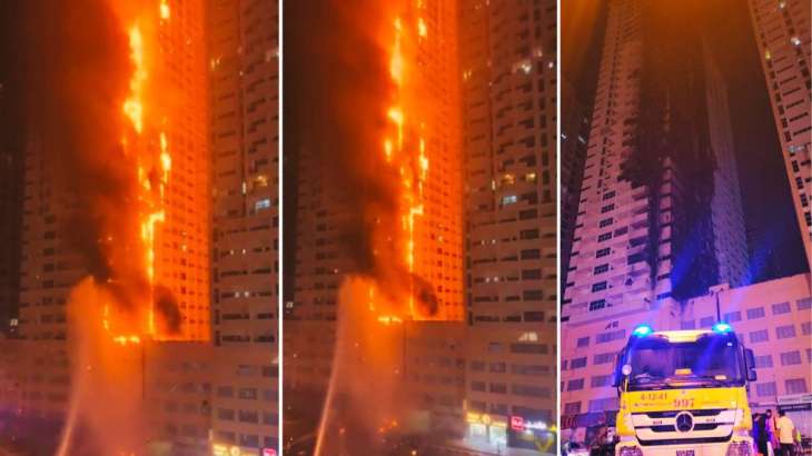 Fire breaks out in a residential building in UAE