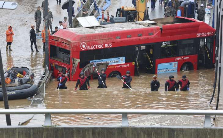 It has been raining heavily in South Korea since July 9.