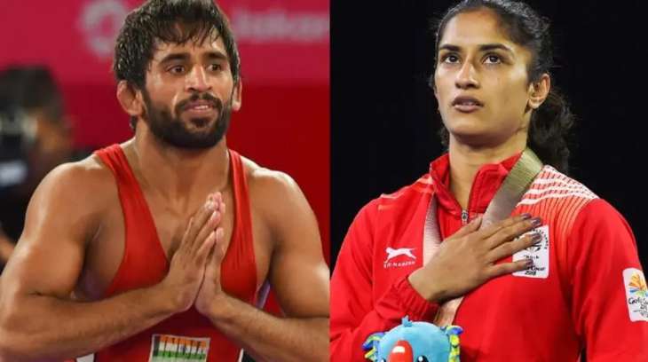Wrestlers Bajrang Punia and Vinesh Phogat were granted