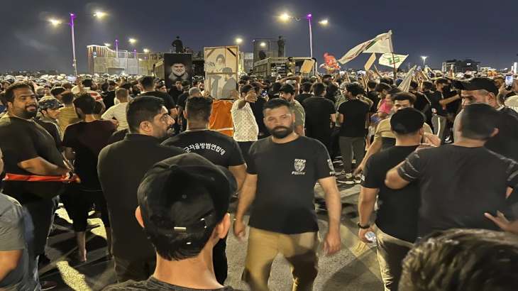 Protests in Baghdad after the desecration of the Quran in