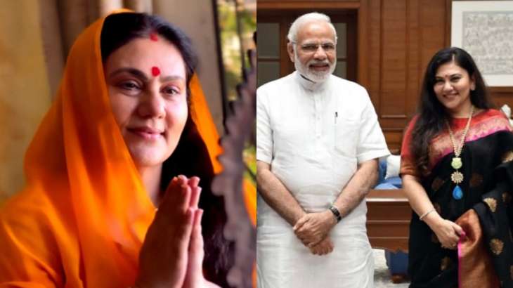 Deepika Chikhaliya with PM Modi