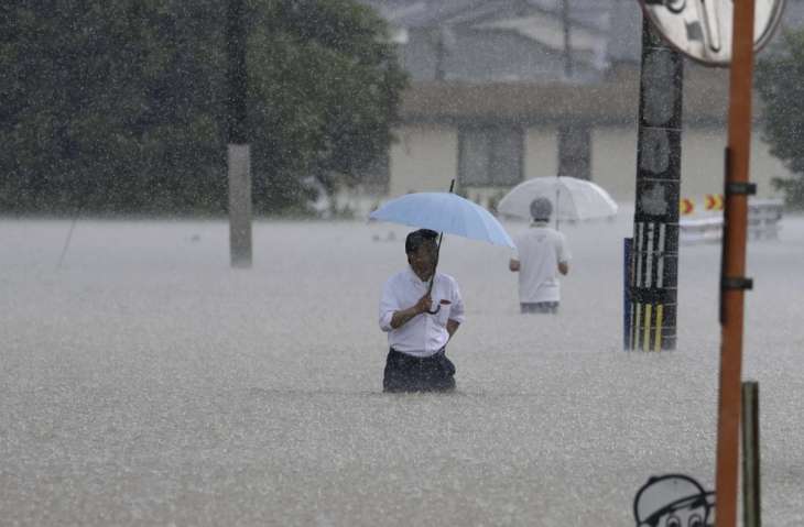 Two people died due to heavy rain in Japan.