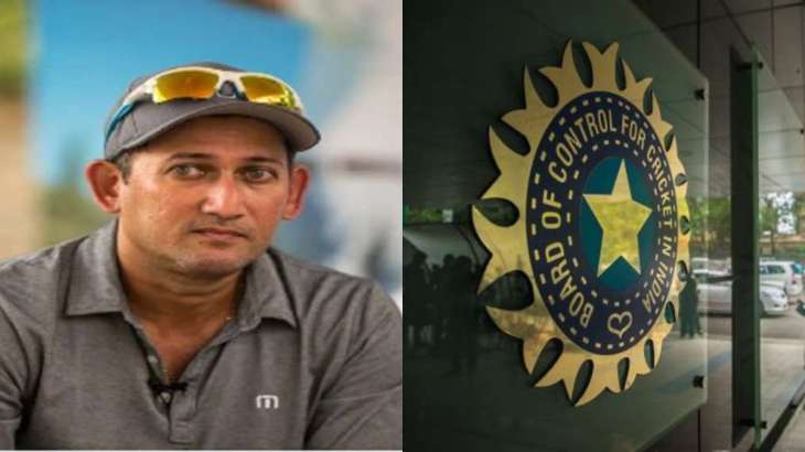 Ajit Agarkar and BCCI logo