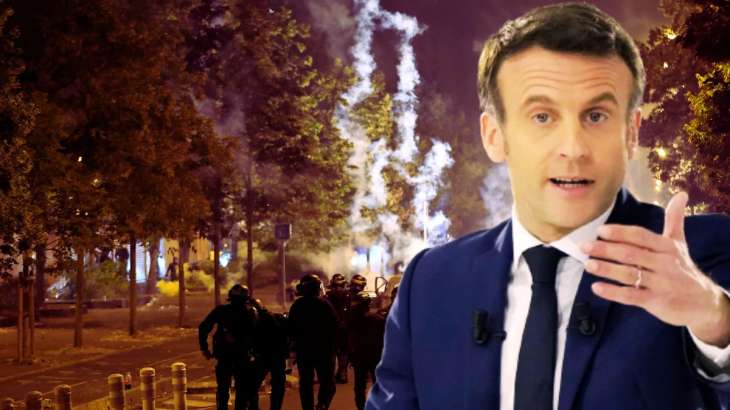 French protest: President Emmanuel Macron