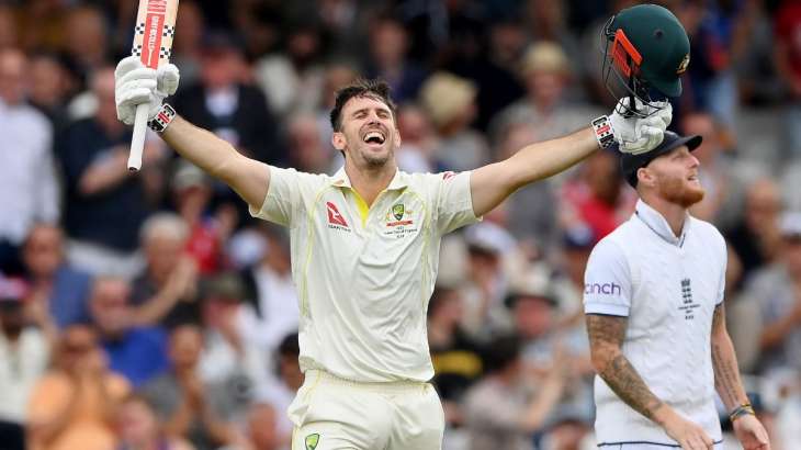 Mitchell Marsh smashed his fourth Test century on comeback