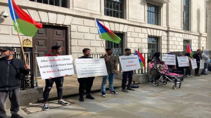 Free Balochistan Movement holds protest outside Chinese