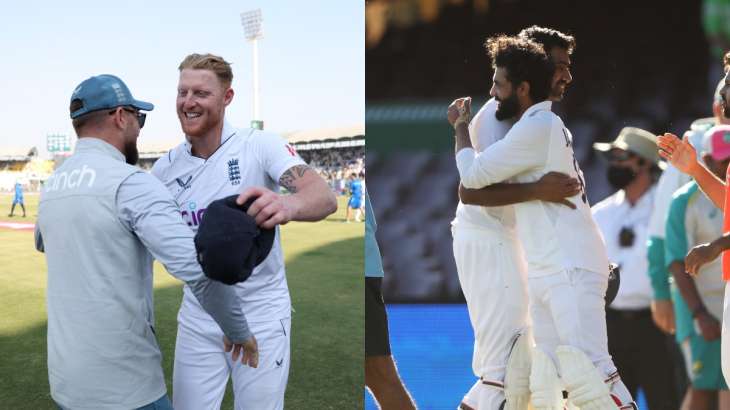 Ben Stokes with Brendon McCullum and Ravichandran Ashwin with Ravindra Jadeja