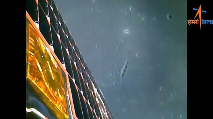 Chandrayaan-3 Vikram lander captures Moon's surface moments