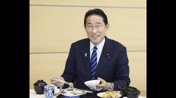 Japanese PM Fumio Kishida having Fukushima fish on Wednesday